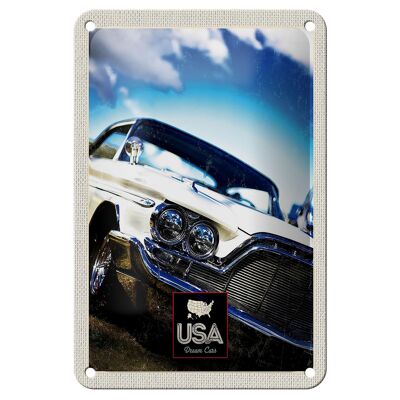 Blechschild Reise 12x18cm Amerika Oldtimer 90er silber Urlaub Schild