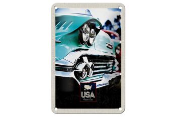 Panneau en étain voyage 12x18cm, voiture vintage américaine, décoration verte américaine 1