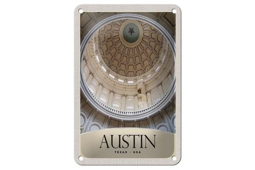 Blechschild Reise 12x18cm Austin Texas USA Amerika Architektur Schild