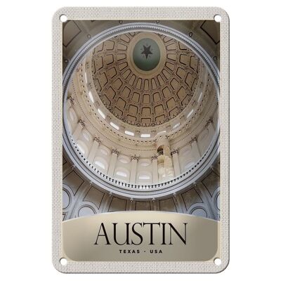 Blechschild Reise 12x18cm Austin Texas USA Amerika Architektur Schild