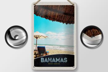 Signe de voyage en étain, 12x18cm, signe solaire de vacances, Bahamas, ouest de l'inde 2
