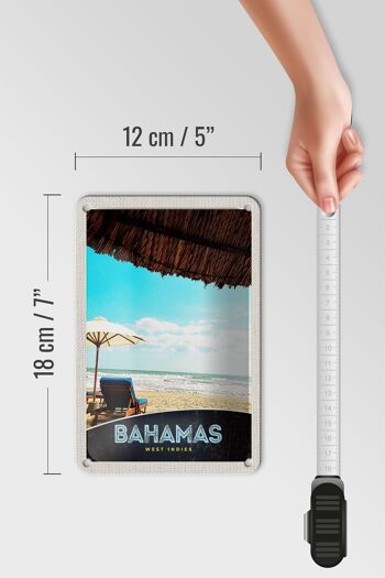 Signe de voyage en étain, 12x18cm, signe solaire de vacances, Bahamas, ouest de l'inde 5