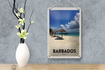Signe de voyage en étain, 12x18cm, île de la barbade, France, signe de plage de mer 4