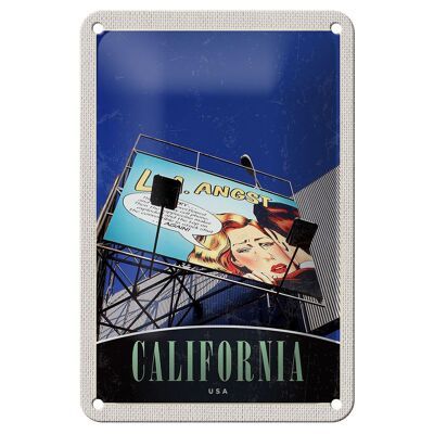 Targa in metallo da viaggio 12x18 cm California America USA Attore