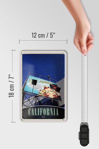 Signe de voyage en étain, 12x18cm, signe d'acteur de la californie, de l'amérique et des états-unis 5