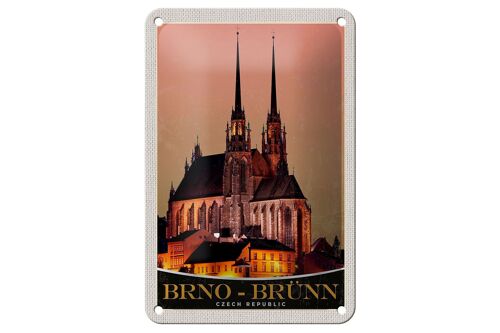 Blechschild Reise 12x18cm Brno-Brünn Tschechien Sehenswürdigkeit Schild
