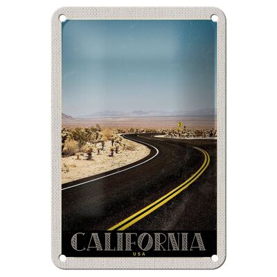 Targa in metallo da viaggio 12x18 cm California America Beach Street Desert Sign