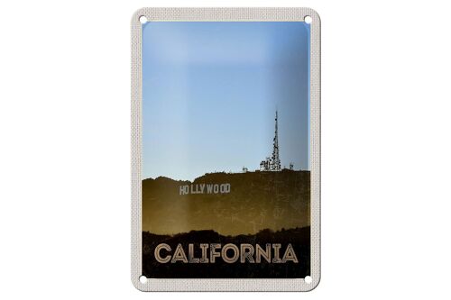 Blechschild Reise 12x18cm California Amerika Hollywood Star Schild