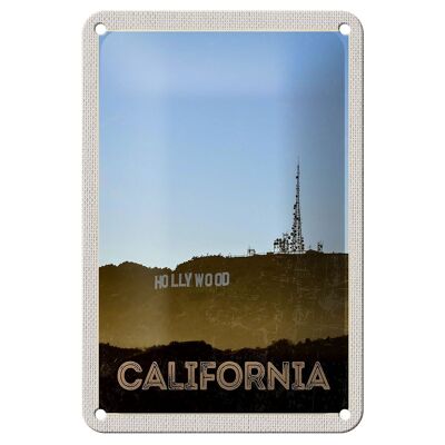 Blechschild Reise 12x18cm California Amerika Hollywood Star Schild