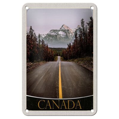 Cartel de chapa de viaje, 12x18cm, California, Estados Unidos, bosque, montañas, cartel