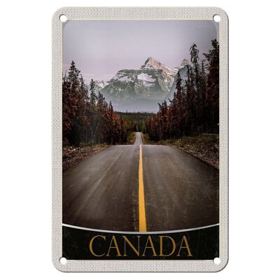 Targa in metallo da viaggio 12x18 cm California America USA Forest Mountains Sign