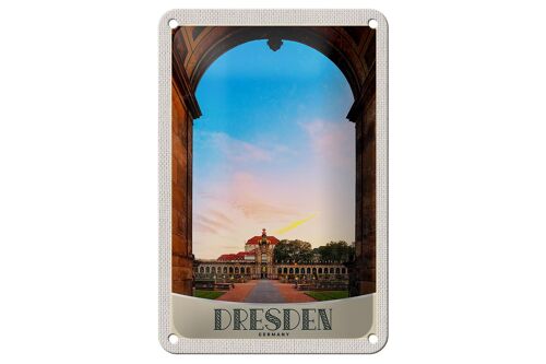 Blechschild Reise 12x18cm Dresden Deutschland Garten Architektur Schild