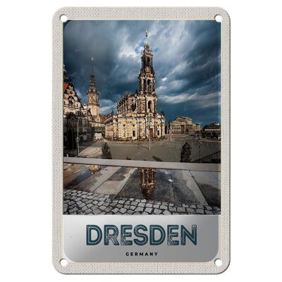 Blechschild Reise 12x18cm Dresden Deutschland Architektur Stadt Schild