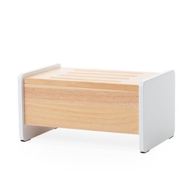 CHILDHOME Taburete PELDAÑO DE MADERA BLANCO NATURAL