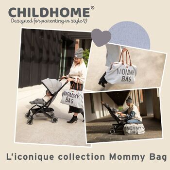 CHILDHOME, MOMMY BAG CANVAS GRIS 2