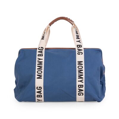 KINDHEIM, MOMMY BAG SIGNATURE CANVAS INDIGO