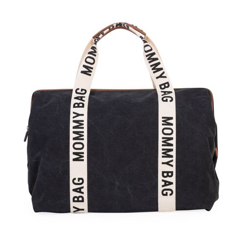 CHILDHOME, MOMMY BAG SIGNATURE CANVAS NOIR