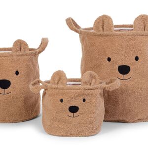 CHILDHOME, PANIER TEDDY SET DE 3 BEIGE