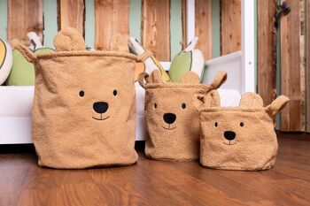 CHILDHOME, PANIER TEDDY SET DE 3 BEIGE 2