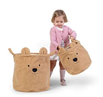 CHILDHOME, PANIER TEDDY SET DE 3 BEIGE 6