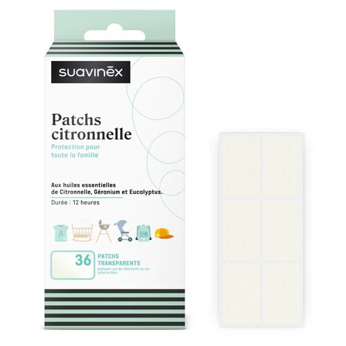 SUAVINEX, PATCHS A LA CITRONELLE 36U