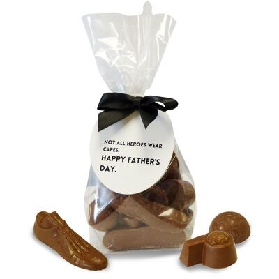 Festa del Papà - Formine da calcio al cioccolato al latte.
