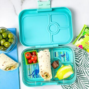 Yumbox Panino boîte à lunch bento 4 sections sans fuite - Tropical Aqua / Panther 3