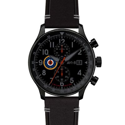 AVI-8 – HAWKER HURRICANE CLASSIC CHRONOGRAPH NIGHT REAPER LIMITED EDITION – AV-4011-0T – Reloj para hombre – Movimiento de cuarzo cronógrafo japonés