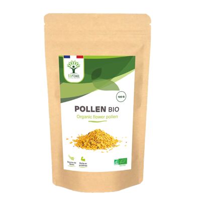 Polline Biologico - Superfood - Immunity Vitality Energy - Polline di fiori puro al 100% - Qualità Premium - Confezionato in Francia - Certificato da Ecocert