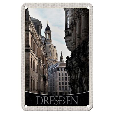 Blechschild Reise 12x18cm Dresden Deutschland Innenstadt Schild