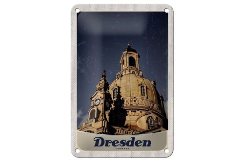 Blechschild Reise 12x18cm Dresden Kunst Mittelalter Architektur Schild