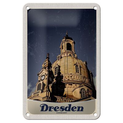 Targa in metallo da viaggio 12x18 cm Targa di architettura medievale artistica di Dresda