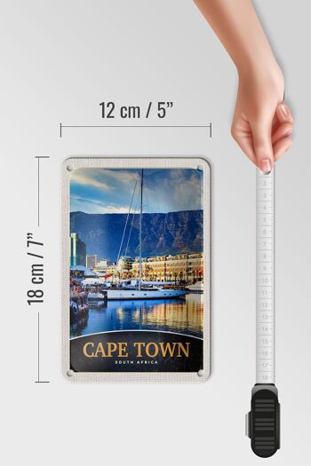 Panneau de voyage en étain, 12x18cm, Cape Town, afrique du sud, Yacht, montagnes, signe de mer 5