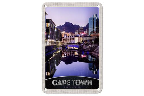 Blechschild Reise 12x18cm Kapstadt Südafrika Stadt Luxus Urlaub Schild