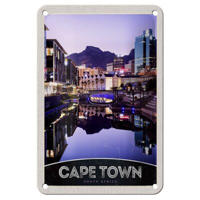 Targa in metallo da viaggio, 12 x 18 cm, Città del Capo, Sud Africa, targa per vacanze di lusso