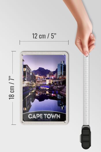 Signe de voyage en étain, 12x18cm, Cape Town, afrique du sud, signe de vacances de luxe 5
