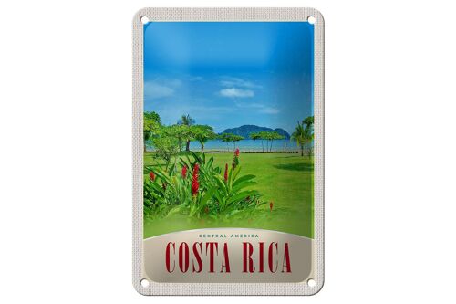 Blechschild Reise 12x18cm Costa Rica Central Amerika Strand Meer Schild