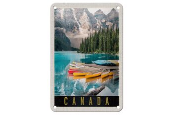 Panneau de voyage en étain, 12x18cm, Canada, Europe, mer, montagnes, bateau, vacances 1