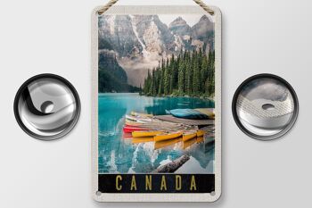Panneau de voyage en étain, 12x18cm, Canada, Europe, mer, montagnes, bateau, vacances 2