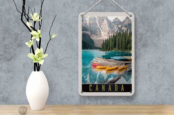 Panneau de voyage en étain, 12x18cm, Canada, Europe, mer, montagnes, bateau, vacances 4