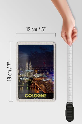 Panneau de voyage en étain, 12x18cm, panneau de gare, pont de la cathédrale de Cologne, allemagne 5
