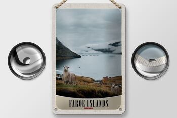 Signe de voyage en étain, 12x18cm, danemark, île féroé, mouton, signe de vacances 2