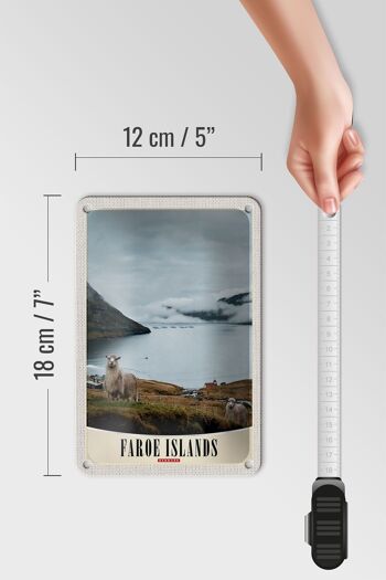 Signe de voyage en étain, 12x18cm, danemark, île féroé, mouton, signe de vacances 5