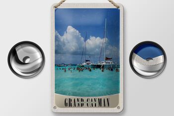 Panneau de voyage en étain 12x18cm, panneau de Yacht américain, île de Grand Cayman 2
