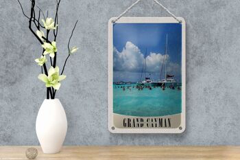 Panneau de voyage en étain 12x18cm, panneau de Yacht américain, île de Grand Cayman 4