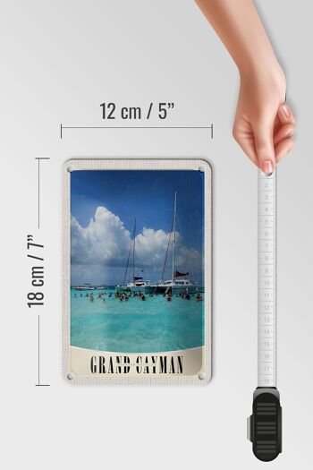 Panneau de voyage en étain 12x18cm, panneau de Yacht américain, île de Grand Cayman 5