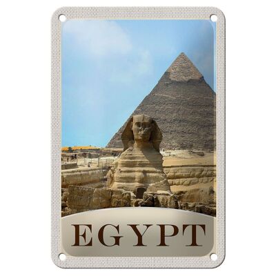 Targa in metallo da viaggio 12x18 cm Egitto Africa Piramide Deserto Vacanza Segno