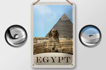 Signe de voyage en étain 12x18cm, pyramide d'egypte et d'afrique, signe de vacances dans le désert 2