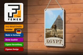 Signe de voyage en étain 12x18cm, pyramide d'egypte et d'afrique, signe de vacances dans le désert 3