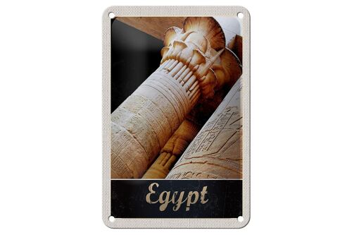 Blechschild Reise 12x18cm Ägypten Afrika Pyramide Symbole Urlaub Schild